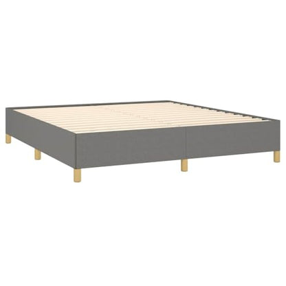 Queen Size Upholstered Bed Frame, Low Profile Platform Mattress Foundation with Sturdy Wood Slats, Dark Gray Fabric, No Box Spring Needed - color: Gray 4, size: Twin XL