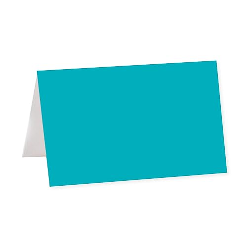 Andaz Press Table Tent Printable Place Cards, Aqua 20-Pack Seat Placement Cards Blank Place Cards Table Settings Name Cards for Baby Bridal Wedding Shower School Graduation Food Cards Blue Place Cards - color: Aqua