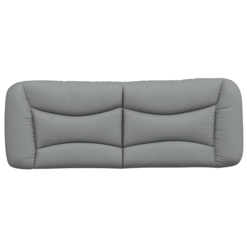 Wall Mounted Headboard Cushion 53.9 Inch Wavy Striped Fabric Backrest Support Pillow for Bed Bedroom Reading Lounge Light Gray - color: Light Gray 5