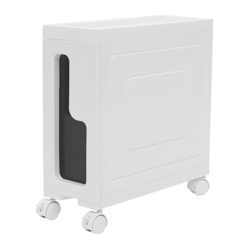 1 Tier Slim Bathroom Storage Cabinet, 15.7" L X 6.3" W X 16.9" H Slim Rolling Cart, 66.14 Lbs Load-Bearing Capacity Narrow Storage Cabinet for Living Room, Kitchen, Bathroom, Office - size: 15.7" L X 6.3" W X 16.9" H