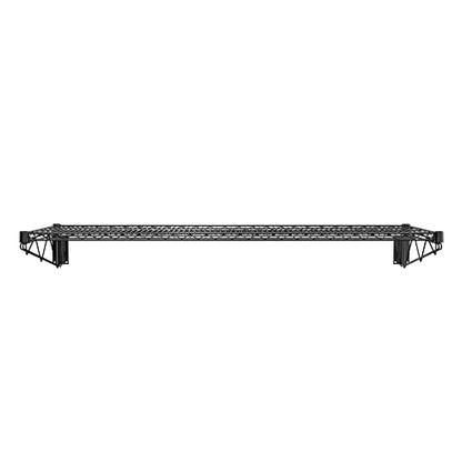 18" x 60" Black Epoxy Wire Wall Mount Shelf - color: Black, size: 18" x 60"
