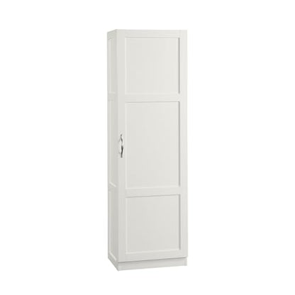 Sauder Miscellaneous Tall Storage Cabinet, Kitchen Pantry, Single Door with Adjustable Shelves, White Finish - color: White