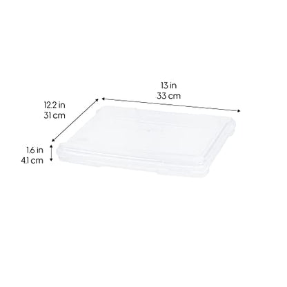 IRIS USA Board Game Storage |Made in USA| Slim Craft Case (4-Pack) - Clear | Fits 8.5" x 11" & A4 Paper, Organizers with Built-In Handle & Snap-Tight Lids, Containers for Puzzles, Art & Scrapbooking - size: 4 Pack