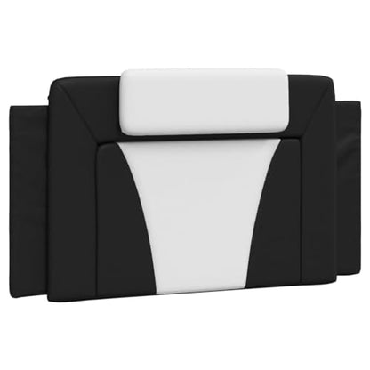 Wall Mounted Headboard Cushion, 39.4 Inch Rectangular Faux Leather Padded Backrest for Bed, Modern Headboard Pillow for Bedroom Reading and Relaxing, Black and White - color: Black and White