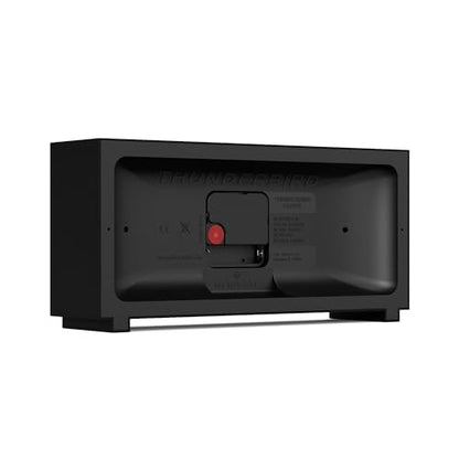 NEWGATE® Thunderbird Desk Clock | Retro Contemporary Rectangular Design | Black | Modern mid-Century Style for Desk, Mantel, Table top or Shelf - color: Black