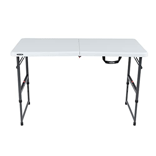 LIFETIME Height Adjustable Folding Table, 4 Foot