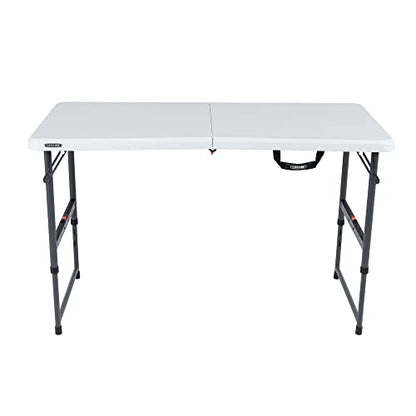 LIFETIME Height Adjustable Folding Table, 4 Foot