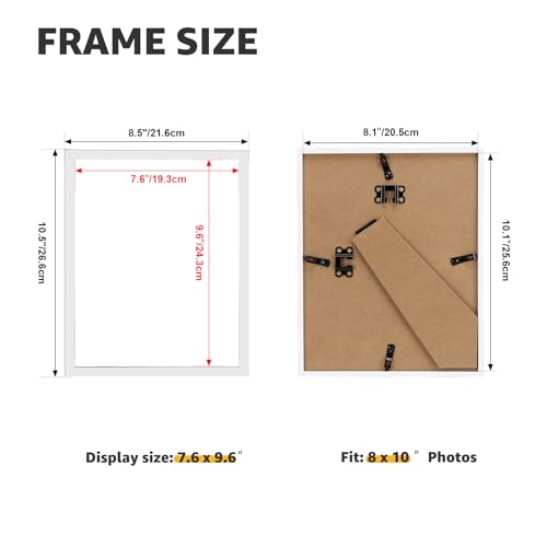 Giftgarden 8x10 Picture Frame Set of 18, Lightweight 8 by 10 Frames Bulk for Gallery Wall Photo Hanging and Tabletop Display, White - color: White*18, size: 8x10