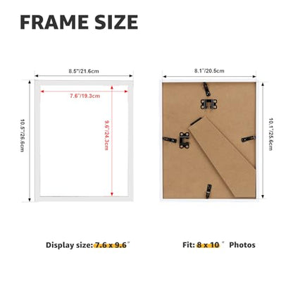 Giftgarden 8x10 Picture Frame Set of 18, Lightweight 8 by 10 Frames Bulk for Gallery Wall Photo Hanging and Tabletop Display, White - color: White*18, size: 8x10