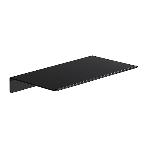 8 inch Small Floating Shelf for Wall Organizer & Storage, Mini Display Shelf, Metal Wall Shelf for Bathroom, Living Room, Kitchen, Bedroom(Matte Black) - color: Black, size: 8 in