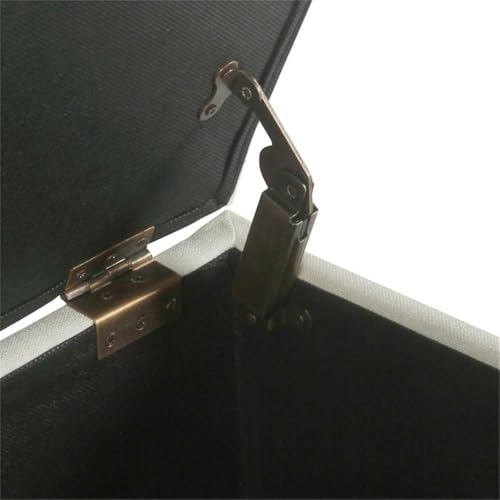 HomePop 42" Storage Bench with Nailhead Trim - Cream - color: Cream