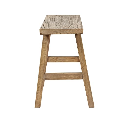 Artissance 35" Long 10" Wide Elmwood Bench, Natural Wood - size: 20H x 35W x 10L