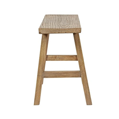 Artissance 35" Long 10" Wide Elmwood Bench, Natural Wood - size: 20H x 35W x 10L