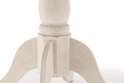 East West Furniture AMT-ABC-TP Antique Modern Kitchen Table - a Round Dining Table Top with Pedestal Base, 36x36 Inch, Butter Cream - color: Butter Cream