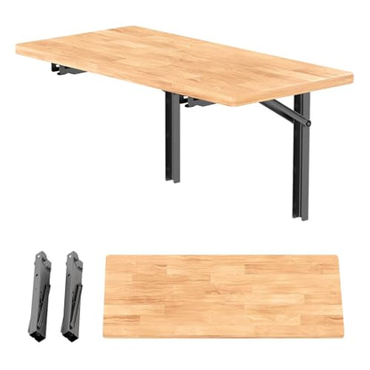 WALMANN Space Saving Wall Mounted Folding Workbench, Heavy Duty Folding Wall Table/Desk for Garage, Workshop, Holds Up to 550 lbs(Tabletop Size: 47.25 x 22.75inch) - size: 47.25 in x 22.75 in