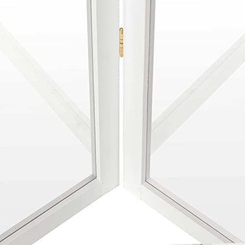 4 ft. Short Clear Plastic Partition White 6 Panel - color: White, size: 6 Panel