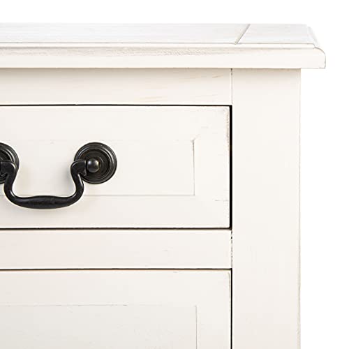 SAFAVIEH Furniture - Primrose 3-Drawer Console Table - Distressed White - Solid Wood - Farmhouse Classic Design - Ideal for Entryway, Living Room, Hallway, 23.5" W x 13" D x 29.5" H (CNS5707A) - color: Distressed White