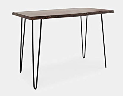 Jofran Nature's Edge 52" Farmhouse Dining Table - Solid Wood Counter Height Dining Table for Modern Homes, Chestnut - color: Chestnut