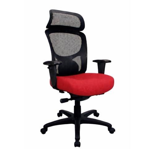 Tempur-Pedic TP6450 Mesh Office Desk Chair, Ergonomic High Back Computer Chair with Adjustable Arms, Lumbar Support and Swivel Tilt, Red - color: Red
