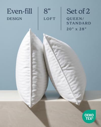 Beckham Hotel Collection Bed Pillows Standard/Queen Size Set of 2 | Original Soft Down Alternative Pillow for Sleeping, Soft Support for Back, Stomach or Side Sleepers - size: Queen / Standard