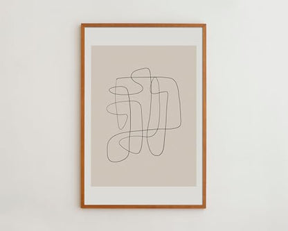 Abstract Line Art Print, Minimalist Living Room Wall Art Decor, Minimalist Living Room Decor, Abstract Line Art Print Poster,271