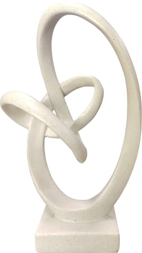 10.24" Modern Abstract Ribbon Decorative Sculpture, Knot Sculptures,Home Decor,Coffee Table Statues,Dining Living Room Desk Decor (Light Gray) - color: 10.24" Light Gray