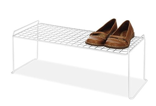 Whitmor Long Stacking Shelf - size: 1-TIER, 10"L x 23"W x 8"H