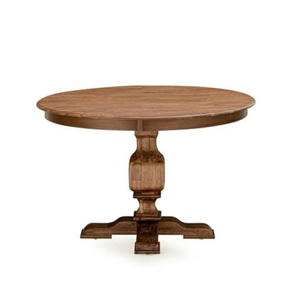 FE3-0N-TP Ferris Modern Kitchen Table - a Round Dining Table Top with Pedestal Base, 48x48 Inch, Sandblasting Antique Walnut - color: Fe3-0n-tp, size: 48x48 Inch