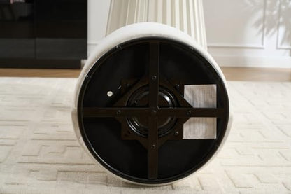Penau Swivel Barrel Chair, Cream Velvet, Round Accent Seat | Velvet Upholstery, 360 Degree Swivel, Foam Cushion, Compact Indoor Seating, Dining Or Vanity Use