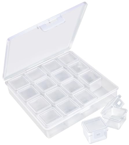 Eppingwin 16 Grids Bead Organizer, Craft Organizers and Storage, Acrylic Organizers, Plastic Bead Organizer Box for Crafts Organizing Storing - color: 16 grids(1 P)
