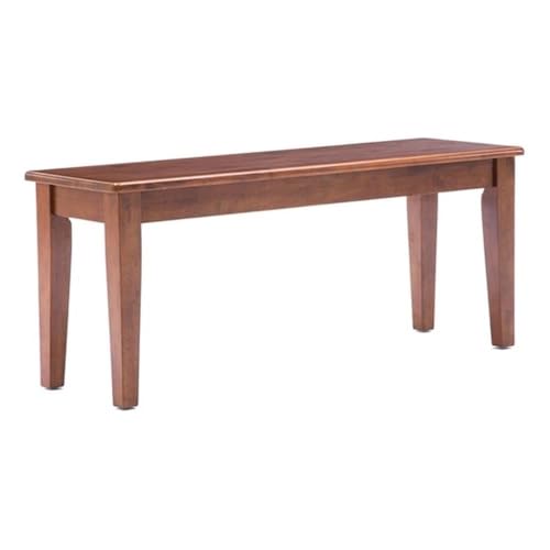 Boraam Shaker Backless Wood Bench - Cocoa Walnut - color: Cocoa Walnut