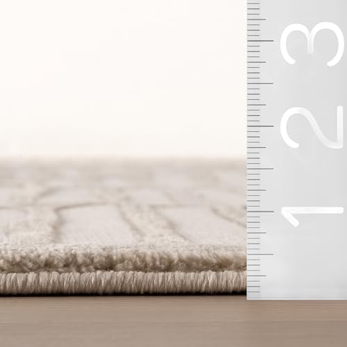 nuLOOM Kailani Cream Geometric Washable Area Rug, 4' x 6' | Nuloom Kailani Geometric 4' x 6' Machine Washable Area Rug for Living Room Bedroom Dining Room, Cream - color: Cream, size: 4' x 6' (Rectangular)