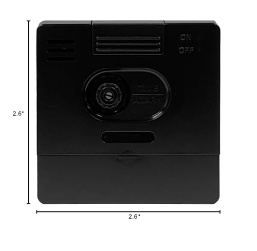 SEIKO Fuji Dark Bedroom Alarm Clock, Metallic Black - color: Metallic Black