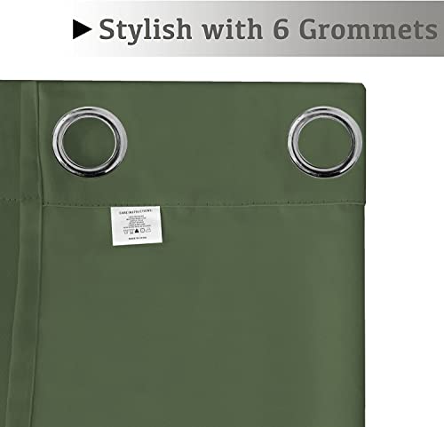 Turquoize Solid Blackout Drapes, Room Darkening, Themal Insulated, Grommet/Eyelet Top, Nursery/Living Room Curtains Each Panel 42" W x 63" L (Set of 2 Panels), Bronze Green - color: Bronze Green, size: 42"W x 63"L (Pack of 2)
