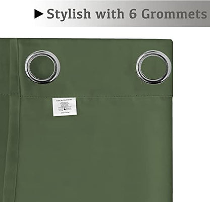 Turquoize Solid Blackout Drapes, Room Darkening, Themal Insulated, Grommet/Eyelet Top, Nursery/Living Room Curtains Each Panel 42" W x 63" L (Set of 2 Panels), Bronze Green - color: Bronze Green, size: 42"W x 63"L (Pack of 2)