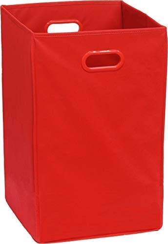 Simple Houseware Foldable Closet Laundry Hamper Basket, Red - color: Red
