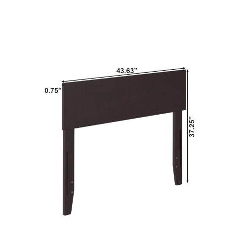 AFI, Orlando Twin Adjustable Modern Solid Wood Panel Headboard, Espresso - color: Espresso, size: Twin