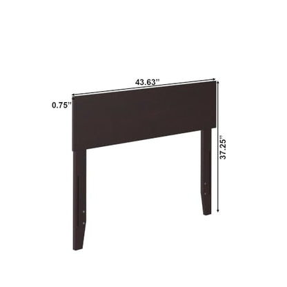 AFI, Orlando Twin Adjustable Modern Solid Wood Panel Headboard, Espresso - color: Espresso, size: Twin