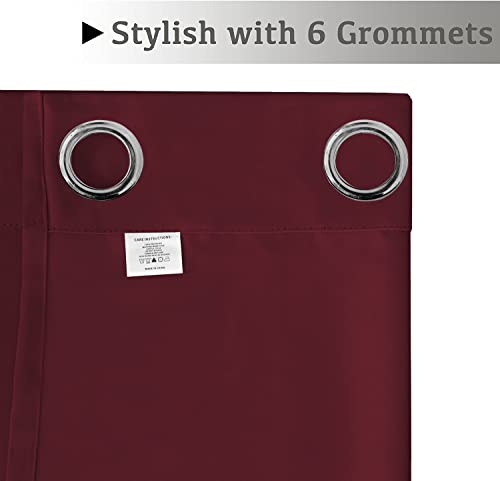 Turquoize Burgundy Blackout Window Drapes Room Darkening Themal Insulated Grommet/Eyelet Top Nursery/Living Room Curtains for Bedroom/Living Room Each Panel 42 in x 54 in (W x L) (Set of 2 Panels) - color: Burgundy, size: 42"W x 54"L (Pack of 2)