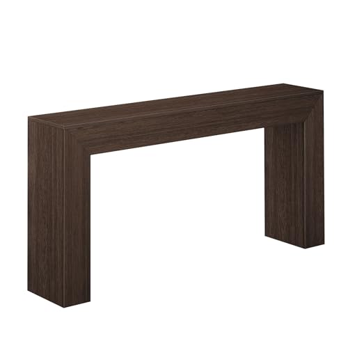 Plank+Beam Grand Console Table, 66 Inch, Walnut Wirebrush | Perfectly Balanced Design, Non-Toxic Finishes, Hassle-Free Setup, Easy Assembly, Solid Wood - color: Walnut Wirebrush, size: 66 Inch without Shelf