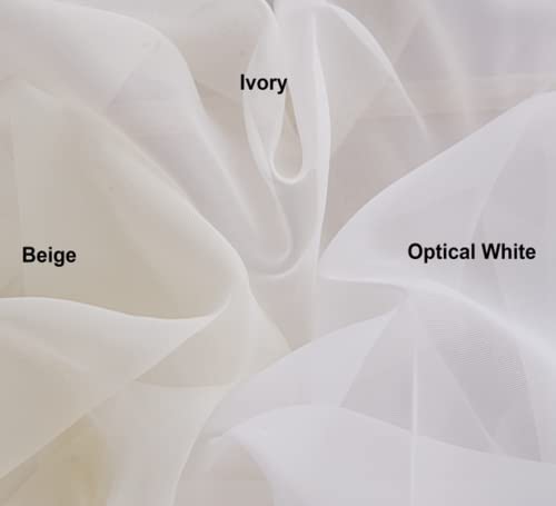 PI Sheer White Curtains 84 Inches Length,Grommet Top Voile Textured Window Treatment for Bedroom/Living Room 2 Panels(W42XL84,White) - color: Optical White, size: 42"W x 84"L (Pack of 2)