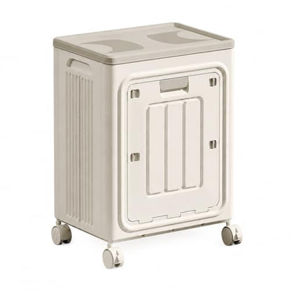 UFORU Rolling Laundry Hamper, Large Capacity with Lid & Wheels for Laundry | Collapsible Design, No Assembly Required, Easy Mobility, Space-Saving Storage, Durable Plastic Build, Ideal for Bedroom