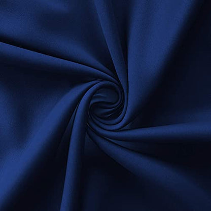 Mrs.Naturall Bathroom Curtains Window,Blackout Kids Curtains for Boys Bedroom,Dark Navy Blue,45 Inch Length,Set of 2 Panels - color: Navy Blue, size: 34"W x 45"L (Pack of 2)