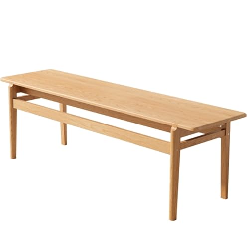 Dining Bench, Narrow Wood Bench, Dining Room Bench with Beam, Table Benches, Entryway Bench, Sturdy and Stable(Natural,80cm/31.4in) - color: Natural, size: 80cm/31.4in