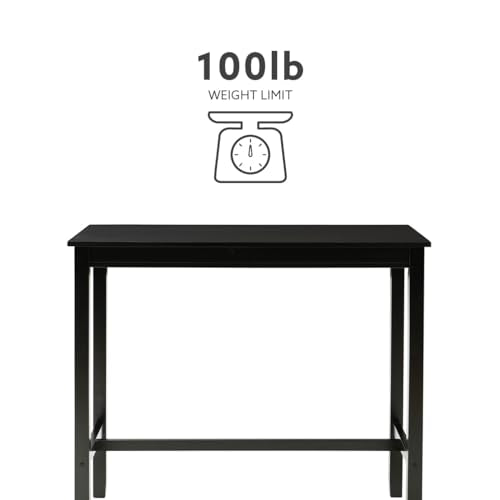 Linon 42 inch Bar Height Pub Claridge Table, Black - color: Black, size: Bar Height