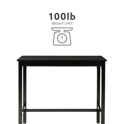 Linon 42 inch Bar Height Pub Claridge Table, Black - color: Black, size: Bar Height