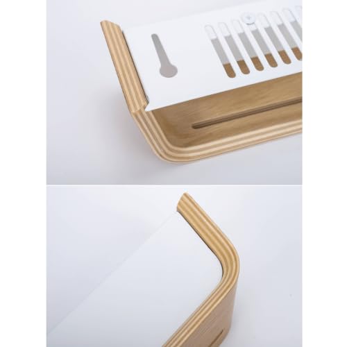 Key Holder Wall Mount with Shelf | 17 inch | Oak | 5 Retractable Hooks | Minimalist | Space-Saving | Modern Wall Coat Hooks | Wooden Key Rack for Entryway & Hallway - color: Oak