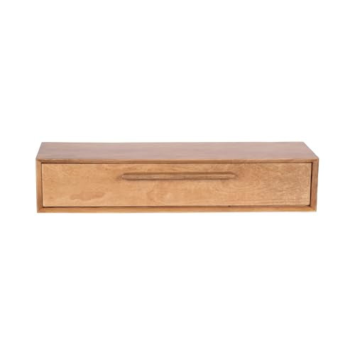 Kate and Laurel McCutcheon Modern Floating Console Table for Entryway, 30 x 9 x 6, Natural Wood, Decorative Transitional Floating Entryway Table for Use as Living Room Storage Wall Shelf