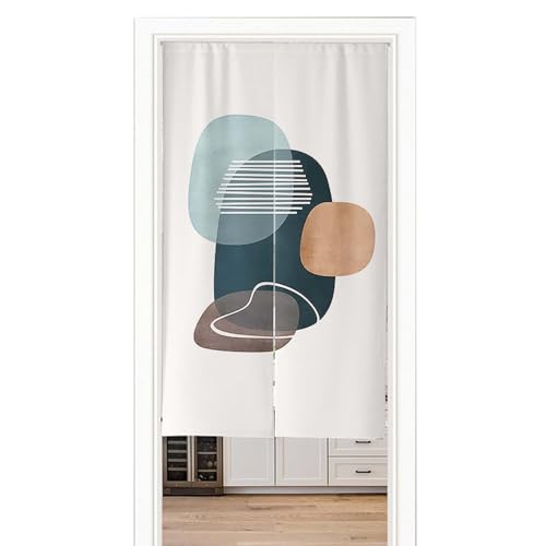 Room Divider Curtain for Doorway Use, Door Curtain Panel for Partition, Privacy Curtain for Doorway, Blackout Door Curtain Panel, Adjustable Tension Rod Mounting, Easy Setup - color: J, size: 26x35in