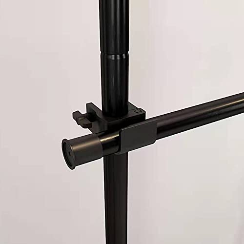 Heavy-Duty Floor to Ceiling Drying Rack, 2 Tier Adjustable Freestanding Clothes Organizer with Double Rods, 220.46LBS Capacity No-Drill Closet Rack for Home Use(Black)
